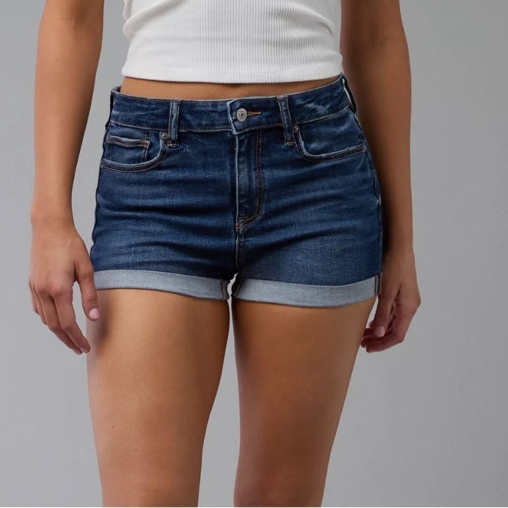 EUC WOMENS 4 AMERICAN EAGLE HI RISE SHORTIE SHORTS
